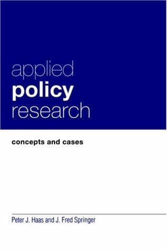 Tapa de Applied policy research