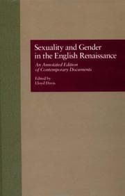 Tapa de Sexuality and Gender in the English Renaissance