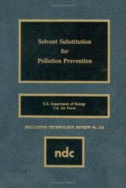 Tapa de Solvent substitution for pollution prevention