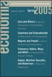 Tapa de Economia: Spring 2005 (Economia: Journal of the Latin American & Caribbean Economic Association)