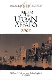 Tapa de Brookings-Wharton Papers on Urban Affairs 2002 (Brookings-Wharton Papers on Urban Affairs)