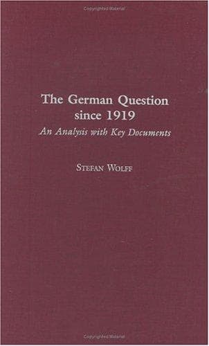 Tapa de The German question since 1919