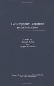 Tapa de Contemporary responses to the Holocaust