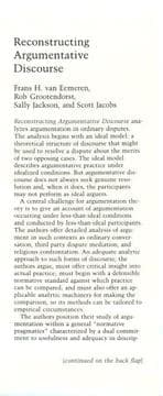 Tapa de Reconstructing argumentative discourse