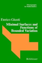 Tapa de Minimal surfaces and functions of bounded variation