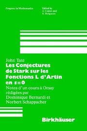 Tapa de Les conjectures de Stark sur les fonctions L d'Artin en s=O