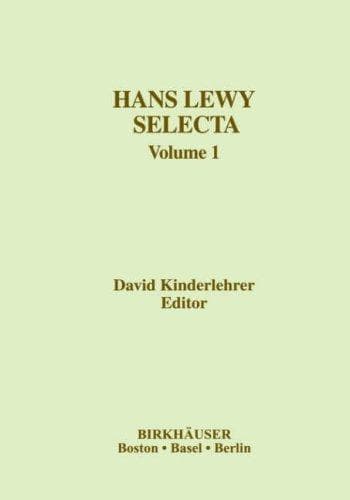 Tapa de Hans Lewy Selecta