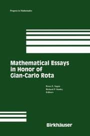 Tapa de Mathematical essays in honor of Gian-Carlo Rota