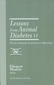 Tapa de Lessons from Animal Diabetes VI (Rev.Ser.Advs.Research Diab.Animals(Birkhäuser))