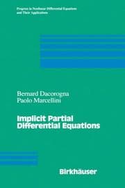 Tapa de Implicit partial differential equations