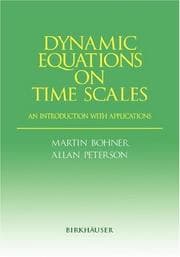Tapa de Dynamic equations on time scales
