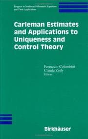 Tapa de Carleman estimates and applications to uniqueness and control theory