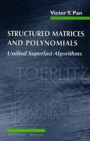 Tapa de Structured Matrices and Polynomials