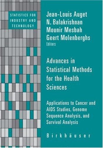 Tapa de Advances in Statistical Methods for the Health Sciences