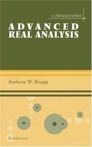 Tapa de Advanced Real Analysis (Cornerstones)