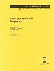 Tapa de Photonics and Radio Frequecy