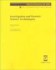 Tapa de Investigation and Forensic Science Technologies