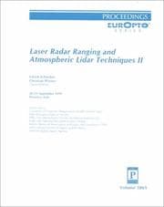 Tapa de Laser radar ranging and atmospheric lidar techniques II