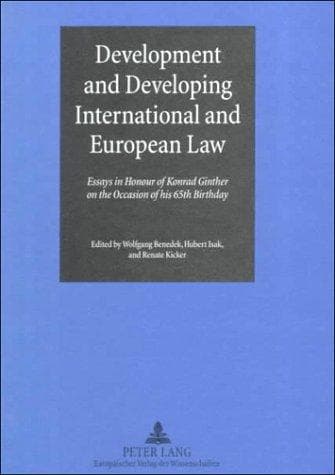 Tapa de Development and Developing International and European Law