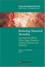 Tapa de Reducing Maternal Mortality