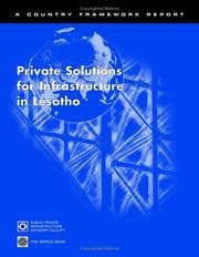 Tapa de Private solutions for infrastructure in Lesotho