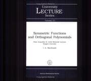 Tapa de Symmetric functions and orthogonal polynomials