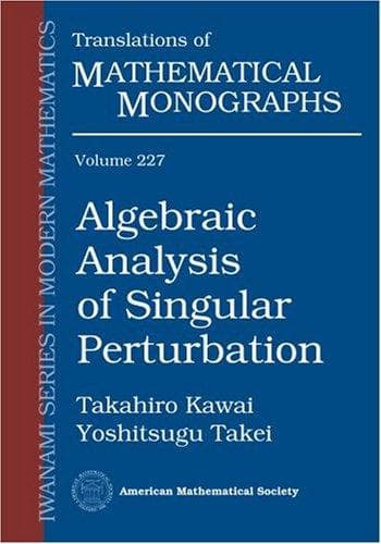 Tapa de Algebraic analysis of singular perturbation