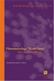 Tapa de Phenomenology "wide open"