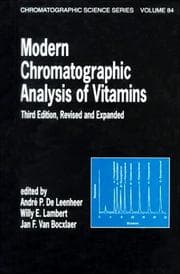Tapa de Modern chromatographic analysis of vitamins