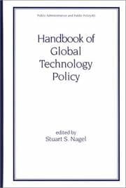Tapa de Handbook of Global Technology Policy (Public Administration and Public Policy)
