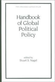 Tapa de Handbook of Global Political Policy (Public Administration and Public Policy)
