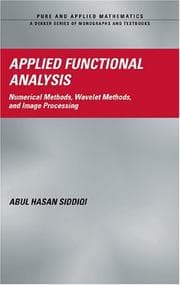 Tapa de Applied Functional Analysis (Pure and Applied Mathematics (Marcel Dekker))