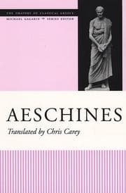 Tapa de Aeschines (The Oratory of Classical Greece, Vol. 3; Michael Gagarin,