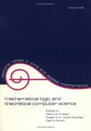 Tapa de Mathematical logic and theoretical computer science