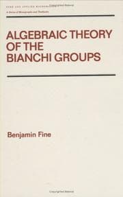 Tapa de Algebraic theory of the Bianchi groups
