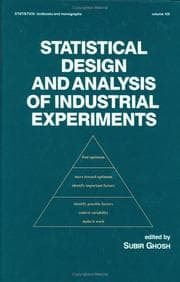 Tapa de Statistical design and analysis of industrial experiments