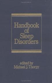 Tapa de Handbook of sleep disorders