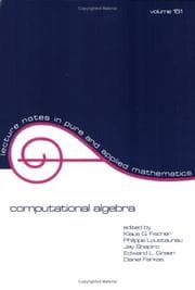 Tapa de Computational algebra
