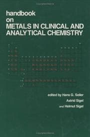 Tapa de Handbook on metals in clinical and analytical chemistry