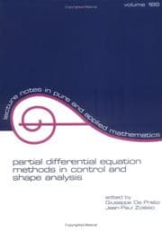 Tapa de Partial differential equation methods in control and shape analysis
