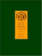 Tapa de Hawaiian National Bibliography, 1780-1900: Volume 2:1831-1850