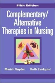 Tapa de Complementary/alternative therapies in nursing