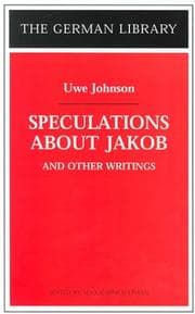 Tapa de Speculations about Jakob and other writings