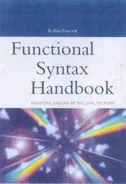 Tapa de Functional Syntax Handbook