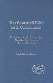 Tapa de The Educated Elite In 1 Corinthians