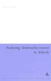 Tapa de Analysing Underachievement In Schools (Empirical Studies in Education)