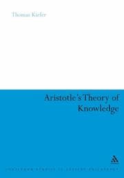 Tapa de Aristotle's Theory of Knowledge (Continuum Studies in Ancient Philosophy)