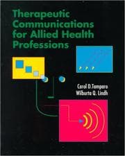 Tapa de Therapeutic communications for allied health professions