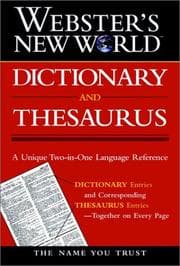 Tapa de Webster's New World dictionary and thesaurus