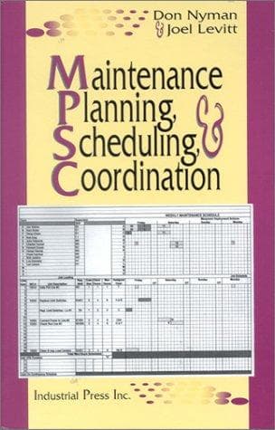 Tapa de Maintenance planning, scheduling, and coordination